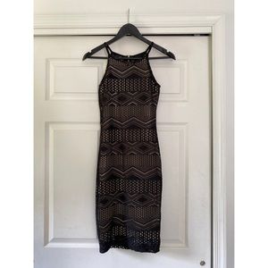 Black/Tan Cocktail Dress